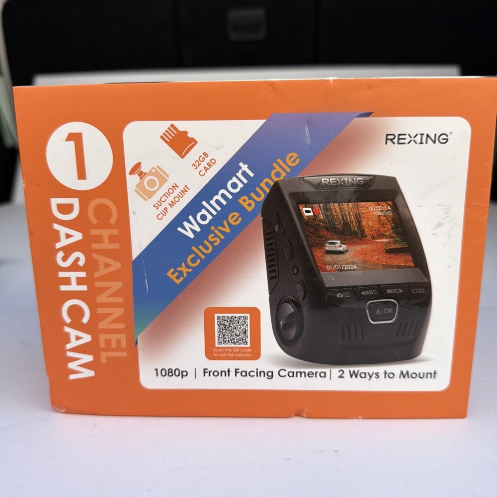 +REXING V1 FHD 1080P DASH CAM WITH 170° WIDE ANGLE, G-SENSOR. 32GB CARD INCLUDED